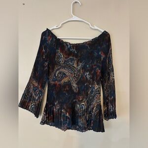 Jaipur Multicolor Paisley Off-Shoulder Blouse